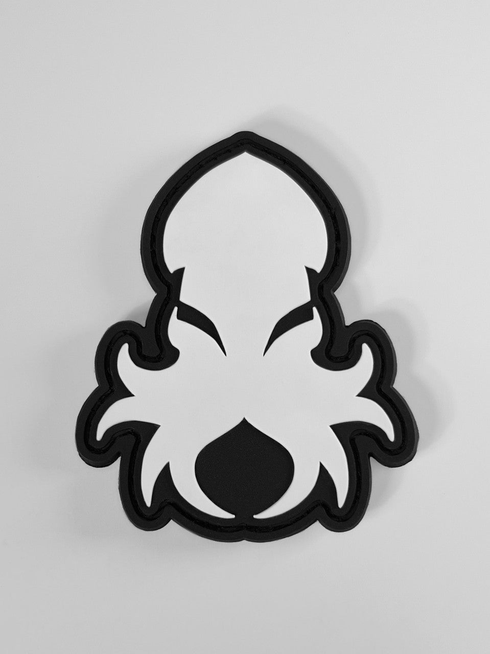Kraken Black and White PVC Patch w/Velcro Backing